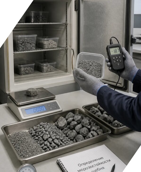 Определение морозостойкости щебня в Тейково от 3806 р. | ЭкспертизаРоссия