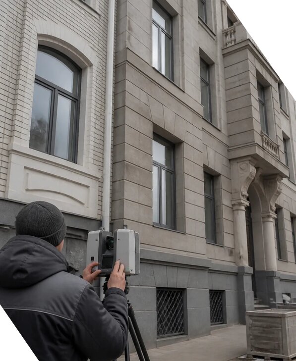 Лазерное сканирование фасадов зданий для обследования в Тейково